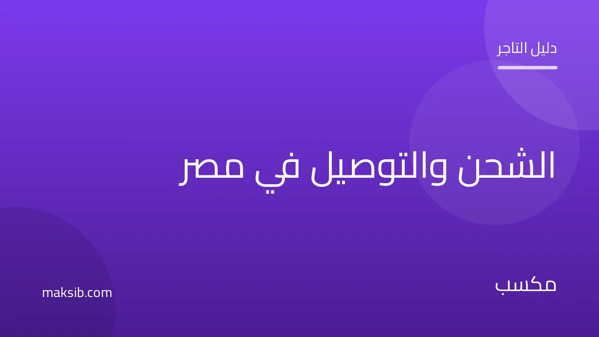الشحن والتوصيل في مصر: دليل التاجر لتجربة توصيل ناجحة