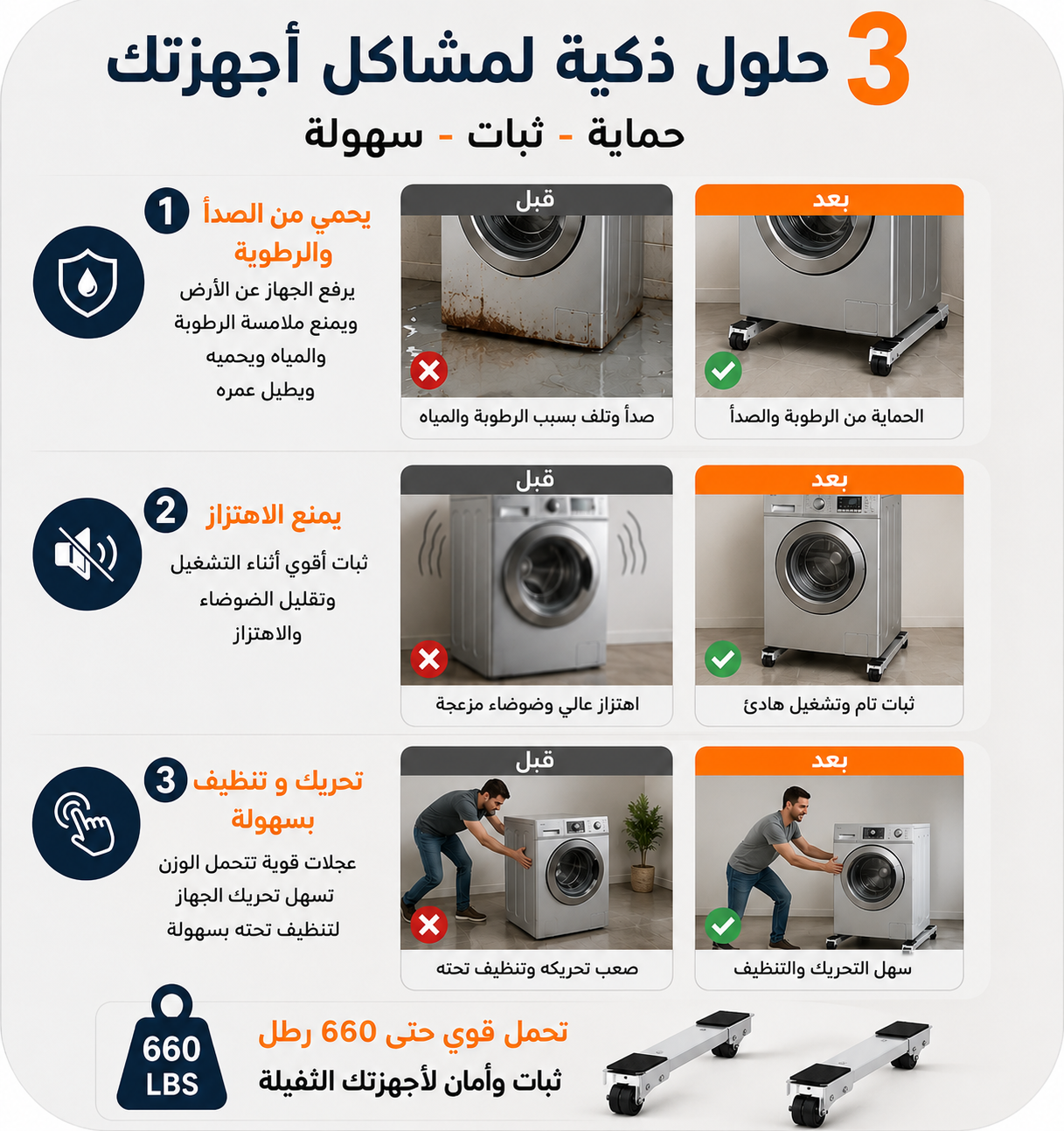 قاعدة غسالة و ثلاجه و اثاث 2ق