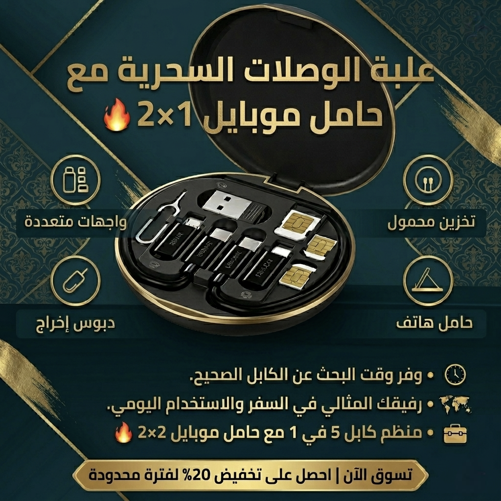 كل كابلاتك في مكان واحد، سهلة الاستخدام وشيك جداً