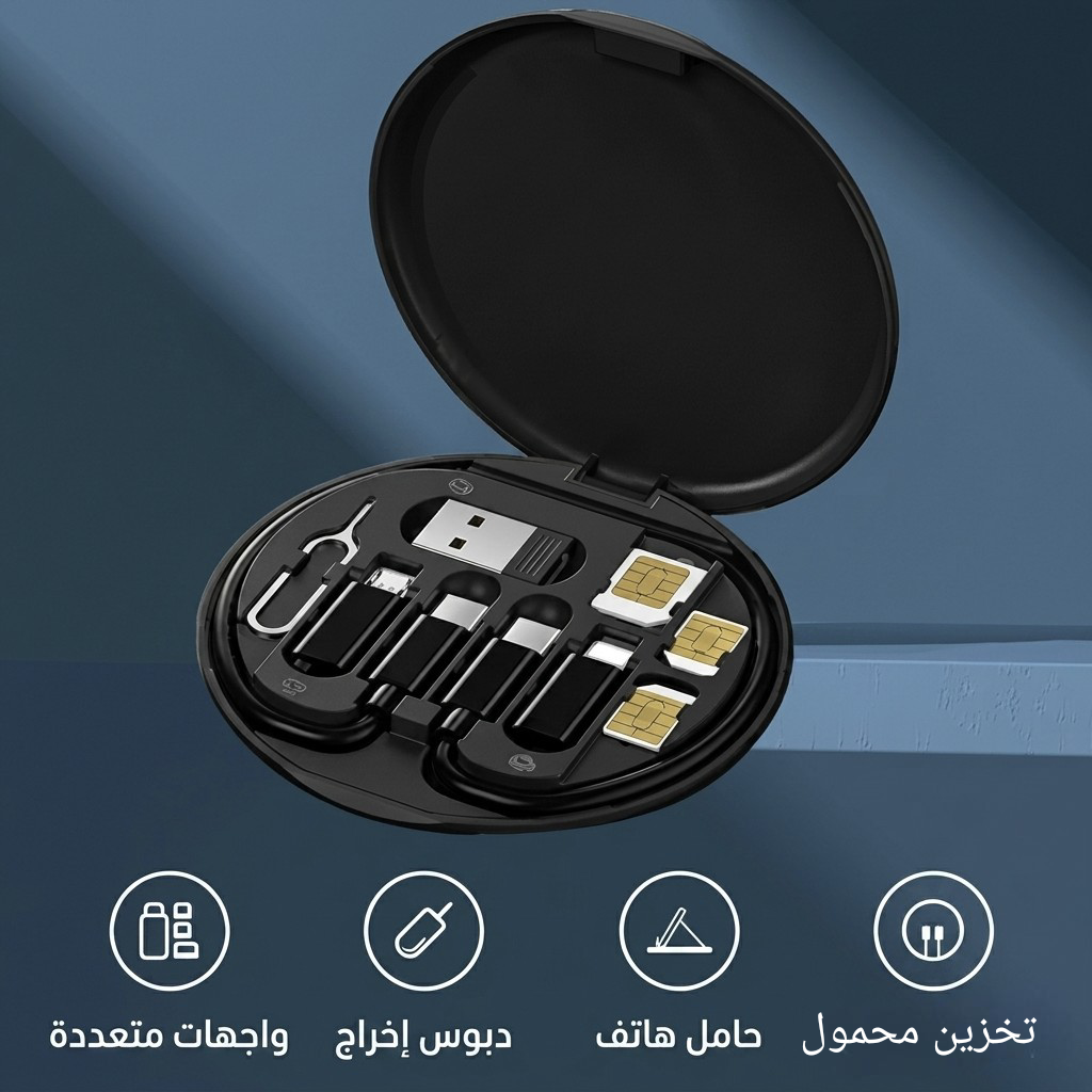 منظم كابل شاحن وحامل موبايل