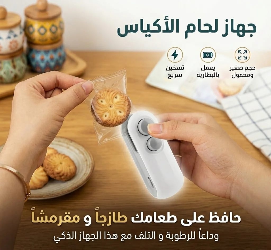 غالق اكياس حراري بالشحن